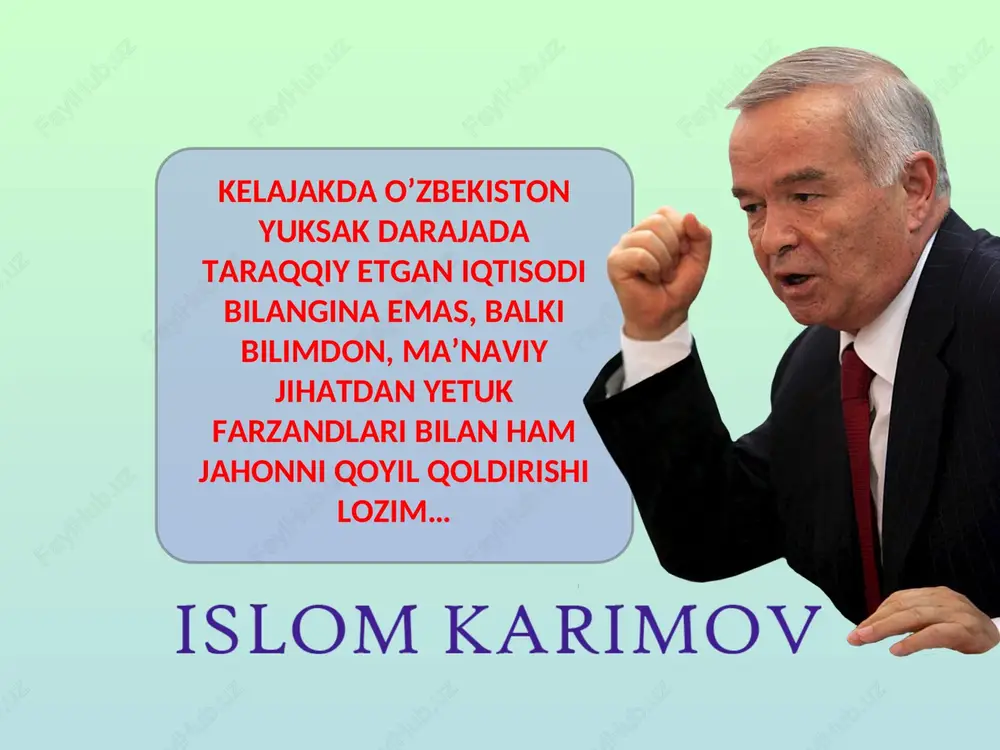 xos bo’lgan idrok va irodani uyg’otadigan mo’jizaviy kuchdir. tarixiy tafakkur, tarixiy xotira mana shu tarzda shakllanadi, inkor etib bo’lmaydigan, soxtalashtirilmaydigan mutloq xaqiqatga, oliy qadriyatga aylanadi. inson kalbi uning ongiga o’z o’tmishini o’rganish orqali taosir etadi. ayni o’zlikni anglash insonning o’z o’tmishi va ajdodlariga qiziqishdan boshlanishi haqiqat ekanligini teran anglamoq kerak. vatan tarixini chuqurroq va izchil taoqiq etish va qimmatli xulosalar chiqarish alohida ahamiyat kasb etmoqda. prezident i.karimov milliy g’oya haqida fikr bildirar ekanlar, “... u millatimizning, xalqimizning o’zligini anglashiga, o’zining milliy qadriyatlarini, urf-odatlarini yo’qotmasdan, ularni tiklab, avaylab, eozozlab, yangi, o’sib kelayotgan avlodga etkazib berish uchun xizmat qilishi kerak”,--deb ta`kidladilar. ibtidoiy jamoa tuzumi insoniyat tarixining eng qadimgi davri bo’lish bilan birga, u eng uzoq davom etgan davr hamdir. bu davrni o’rganishning o’ziga xos hususiyati, uni qadimgi mualliflar qoldirgan yozma manbalar asosida o’rganib bo’lmaydi. shuning uchun ham bu davr tarixini o’rganishda arxeologiya, antropologiya, etnografiya kabi fanlarning ahamiyati kattadir. bu fanlar to’plagan materiallarni …