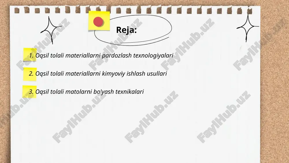 bo'yoqlar ishlatiladi, chunki ular oqsil tolalar bilan yaxshi reaksiyaga kirishadi. asosiy texnikalaridan biri kislota bo'yoqlari yordamida bo'yashdir, bu usulda ph darajasi 4-5 atrofida saqlanadi. bo'yash jarayoni 80-90 °c temperaturada amalga oshiriladi va bu vaqt bir necha soatdan iborat bo'lishi mumkin. reaktiv bo'yoqlar va turli mordantlar yordamida ham bo'yash mumkin. har bir texnika matoning turiga qarab tanlanadi va ularning sifatini saqlashga yordam beradi. ... t.me/slaydai_bot 4. oqsil tolali matolarni yuvish va tozalash oqsil tolali matolar, jumladan ipak va jun, alohida e'tibor talab qiladi. bu matolarni 30-40°c haroratda yuvish tavsiya etiladi, chunki yuqori harorat matoning strukturasiga zarar etkazishi mumkin. yuvish vositasi sifatida neytral yoki maxsus jun va ipak uchun vositalar ishlatiladi. ishqorli yuvish vositalari tavsiya etilmaydi, chunki ular tolalarni zaiflashtirishi mumkin. shuningdek, oqartirish vositalaridan foydalanishdan saqlaning. qo'lda yuvish qulayroq bo'lsa-da, kir yuvish mashinasida yumshoq rejimda yuvish ham tavsiya etiladi. quritishda matolarni quyosh nurlari va to'g'ridan-to'g'ri issiqlikdan himoya qilish muhim. ... t.me/slaydai_bot oqsil …