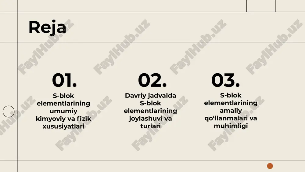 ar fizik xususiyatlarni o'rganish keng tarqalgan nozikliklar s-blok elementlari metall xarakteristikalarini ko'rsatadi, ularning elektr va issiqlik o'tkazuvchanligi yuqori bo'lib, odatda yengil va mustahkam metallardir. no-metallik xususiyatlar, ayniqsa, gaz va suyuqlik holatlarida, ularning kimyoviy reaktivligini oshiradi, bu esa ba'zan nazorat qilishni qiyinlashtiradi. fizik xususiyatlarni o'rganish yangi materiallar va texnologiyalar ishlab chiqishda yordam beradi, ayniqsa elektronika va aerokosmik sohalarida. yuqori reaktivlik va fizik xususiyatlarning o'zgaruvchanligi, ularni sanoat va ilmiy tadqiqotlarda qo'llashda muammo tug'dirishi mumkin. s w o t s-blok elementlarining reaktivligi birinchi guruh elementlari, masalan, vodorod va litiy, juda reaktiv, ular kislorod va suv bilan oson reaksiyaga kirishadi. ular odatda oksidlanadi va yondosh jarayonlarga kiradi. reaktivlik elektron tashuvchanlik va tashqi elektron qobig'idagi electronlar soniga bog'liq. reaktivlik past guruhlardan yuqori guruhlarga o'tgan sayin oshadi, chunki tashqi elektronlar qobig'i kengayadi va elementlar osonroq oksidlanadi. 1 2 s-blok elementlarining birikmalari odatda tuzlar, oksidlar va gidroksidlar shaklida bo'ladi. olimlar s-blok elementlarining o'zaro ta'siri kimyoviy reaksiyalar va …