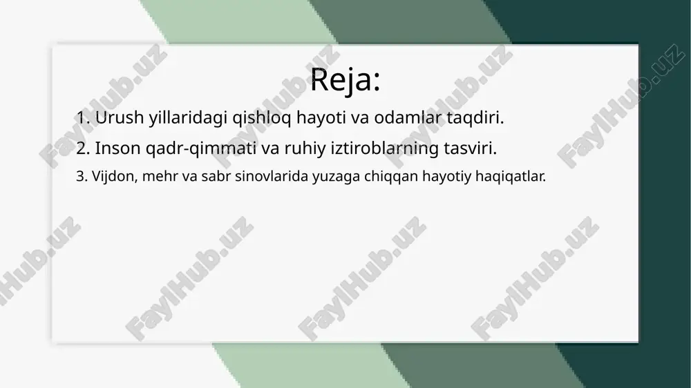 mehr va umidga zor. shukrullo bu asarida odamlar qalbida kechayotgan kurashni – ularning insoniy fazilatlari, or-nomusi, sabr-bardoshi va vijdoni orqali tasvirlaydi. ruhiy iztirob, qo‘rquv, yolg‘izlik va umidsizlik holatlari chuqur ruhiy tasvirlar orqali ifodalangan. ba’zan odamlar yashash uchun jon saqlashga, hatto o‘z oriyatini ham chetga surishga majbur bo‘ladi, lekin muallif ular qalbining tubida baribir insoniylik yondi, deya ishonch uyg‘otadi. shu yo‘l bilan muallif urushdan ham kuchliroq narsa – inson qadrini, mehr va vijdonni ulug‘laydi. shukrullo “kafansiz ko‘milganlar” asarida inson qadr-qimmatining qadrsizlanib borishi, urush tufayli insoniylik tushunchasining yemirilib ketishi kabi og‘riqli holatlarni chuqur falsafiy va badiiy mahorat bilan yoritadi. qahramonlar hayoti orqali muallif odamlarning ruhiyatida kechayotgan ziddiyatlarni — hayot va o‘lim, or va zor, vijdon va zarurat o‘rtasidagi kurashni ko‘rsatadi. ruhiy iztiroblar ularning harakatlarida, sukunatlarida, yurakdan chiqqan ichki monologlarida namoyon bo‘ladi. odamlar bu iztiroblarni ichida yashirgan holda hayot kechiradilar, bu esa roman atmosferasiga yanada chuqurlik beradi. muallif shuningdek, insonning eng og‘ir damlarda …