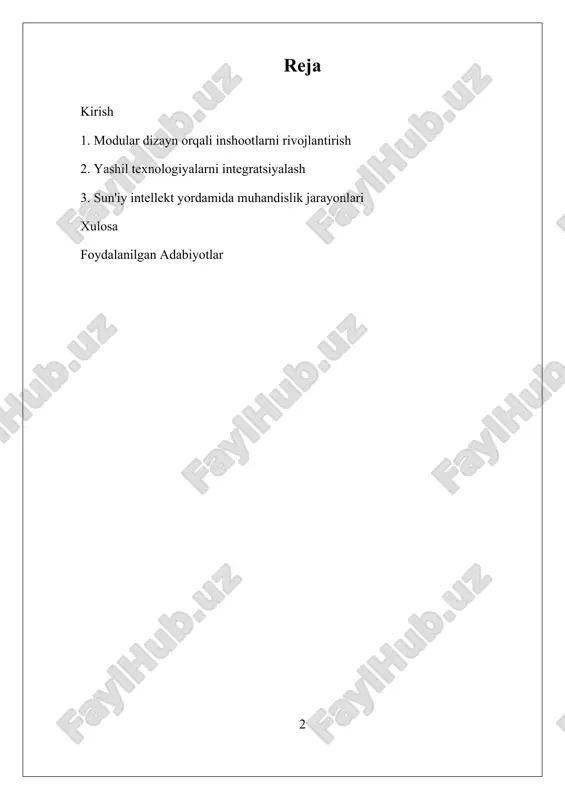 hunchalarni ta'riflash muhimdir. modulli dizayn — murakkab tizimlarni kichik, boshqariladigan birliklarga yoki modullarga ajratish usulidir. barqarorlik — hozirgi ehtiyojlarni qondirishda kelajak avlodlarning resurslardan foydalanish imkoniyatlarini cheklamaslikdir. aqlli materiallar — tashqi ta'sirlar, masalan, temperatura yoki bosimga javoban xususiyatlarini o'zgartira oladigan materiallardir, bu esa innovatsion muhandislik yechimlarini yaratishga imkon beradi. hujayra muhandislikning ahamiyati bugungi jamiyatdagi murakkab muammolarni hal qilishda, jumladan, iqlim o'zgarishi, urbanizatsiya va resurslar yetishmovchiligi kabi masalalarda yotadi. barqaror amaliyotlarni rivojlantirish va resurslardan samarali foydalanishni rag'batlantirish orqali hujayra muhandislik infratuzilma, transport va energiya boshqarish sohalarida yechimlar ishlab chiqishda muhim rol o'ynaydi. ushbu sohaning ta'siri texnik amaliyotlar bilan cheklanmay, iqtisodiy o'sish va jamiyat farovonligiga ham hissa qo'shadi. hujayra muhandislikdagi so'nggi tadqiqotlar turli yo'nalishlarga qaratilgan, jumladan, shahar infratuzilmasiga qayta tiklanuvchi energiya manbalarini integratsiyalash, muhandislik tizimlarida bashoratli ta'mirlash uchun sun'iy intellektdan foydalanish va muhandislik loyihalarining ishlashini va bardoshliligini oshiruvchi materialshunoslik yangiliklari. ushbu sohada yetakchi tadqiqotchilar va muassasalar, jumladan, massachusetts texnologiya instituti (mit) va stenford …