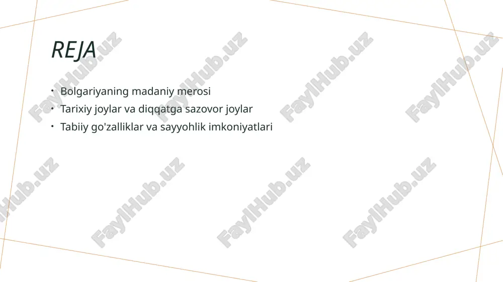to zamonaviy davrgacha bo'lgan ko'plab uslublarni o'z ichiga oladi. 02 tarixiy obidalar bolgariyada joylashgan tarixiy obidalar, masalan, plovdivdagi eski shahar va rila monastiri, sayyohlar uchun madaniy merosning muhim namunasidir. 03 madaniy ahamiyati arxitektura va tarixiy obidalar, bolgariyaning madaniy merosini saqlab qolish va sayyohlik sohasida o'ziga xos o'rin egallaydi, bu esa iqtisodiy rivojlanishga hissa qo'shadi. bolgariyaning tarixiy joylari: madaniy meros va sayyohlik imkoniyatlari. 01 tarixiy joylar tahlili bolgariyada joylashgan tarixiy obidalar, mamlakatning boy madaniy merosini aks ettiradi. plovdiv va sofiya shaharlaridagi arxitektura sayyohlar uchun qiziqarli. 02 madaniy meros ahamiyati bolgariyaning tarixiy joylari, unesco tomonidan himoyalangan obidalar bilan to'ldirilgan. bu joylar milliy madaniyatni va tarixni saqlashda muhim rol o'ynaydi. 03 sayyohlik imkoniyatlari tarixiy joylar, sayyohlar uchun ko'plab imkoniyatlar yaratadi. masalan, antik roman teatri yoki rila monastiri kabi joylar, madaniy tajriba taklif etadi. tarixiy diqqatga sazovor joylar: bolgariya va uning madaniy o‘ziga xosligi. tarixiy joylar bolgariyada joylashgan tarixiy obidalar, qadimiy shaharlardan boshlab, kulturaviy …