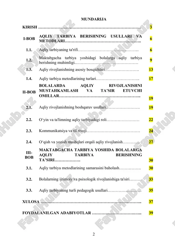 ashning dolzarbligi bugungi kunning talablariga mos keladi. aqliy tarbiya faqatgina bilim berish bilan cheklanib qolmaydi, balki bolalarda mustaqil fikrlash va bilim olishga qiziqish uyg‘otish, ularda hayotiy vaziyatlarni baholash va xulosa chiqarish ko‘nikmalarini shakllantirishni ham o‘z ichiga oladi. ushbu maqsadlarga erishish uchun o‘qituvchilar va ota-onalar tomonidan turli metod va usullardan foydalanish talab etiladi. pedagogika va psixologiya fanlarining nazariy asoslariga tayanib, aqliy tarbiya metodlarini ishlab chiqish va ularni amaliyotga tatbiq etish mazkur tadqiqotning asosiy vazifalari qatoriga kiradi. izlanishning maqsadi maktabgacha yoshdagi bolalarning aqliy rivojlanishini ta’minlash uchun samarali metod va usullarni aniqlash va ularni pedagogik jarayonga tatbiq etishdir. ushbu maqsadga erishish uchun quyidagi vazifalar belgilangan: 1. aqliy tarbiya va uning asosiy tushunchalarini nazariy jihatdan o‘rganish. 2. maktabgacha yoshdagi bolalar uchun mos bo‘lgan pedagogik metod va usullarni aniqlash. 3. aqliy tarbiya jarayonida bolalarning individual xususiyatlarini hisobga olish imkoniyatlarini tahlil qilish. 4. aqliy tarbiya jarayonining samaradorligini oshirish uchun yangi yondashuvlarni taklif etish. ushbu izlanish nazariy …