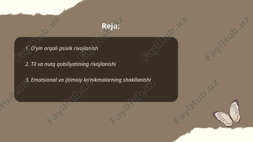 shbu davrda bolalar o'z his-tuyg'ularini aniqlash va boshqalar bilan muloqot qilishni o'rganadilar. tadqiqotlarga ko'ra, maktabgacha yoshdagi bolalarda ijtimoiy va emotsional ko'nikmalarni rivojlantirish, ularning maktabda va hayotda muvaffaqiyatga erishishida 40% rol o'ynaydi. bolalarda o'z-o'zini boshqarish va empatiya kabi qobiliyatlar ijtimoiy aloqalarning mustahkamlanishiga yordam beradi. shu bilan birga, stress va salbiy his-tuyg'ularning boshqarilishi ham muhim hisoblanadi. erta aralashuv va ta’lim, bu ko‘nikmalarni rivojlantirishda 30% samarali bo‘lishi mumkin. ... t.me/slaydai_bot 4. diqqat va idrokning rivojlanishi diqqat va idrokning rivojlanishi bolalarda kichik yoshdanoq boshlanadi. 3 yoshga kelib, bolalarning diqqatini bir yerda 5-10 daqiqa davomida saqlash qobiliyati shakllanadi. 6-7 yoshda esa, diqqatni 15-20 daqiqa ushlab turish mumkin. ushbu yoshda idrok ham tez rivojlanadi. 10-12 yoshlarda diqqatning barqarorligi oshib, 30 daqiqa va undan ko'proq vaqt davomida saqlanishi mumkin. rivojlanishga o‘yinlar va maxsus mashqlar orqali yordam beriladi. masalan, turli rangdagi shakllarni ajratish yoki qisqa vaqt ichida detal ko‘rinishidagi o‘yinlar diqqatni rivojlantiradi. sog‘lom uyqu va muvozanatli ovqatlanish ham …