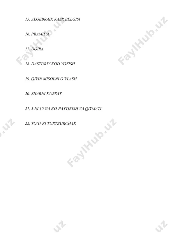 pontamima savollari matematika - Page 2