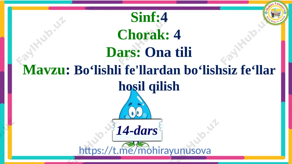 4_sinf_ona_tili_14_dars_4_chorak_bo‘lishli_fe'llardan_bo‘lishsiz - Page 2
