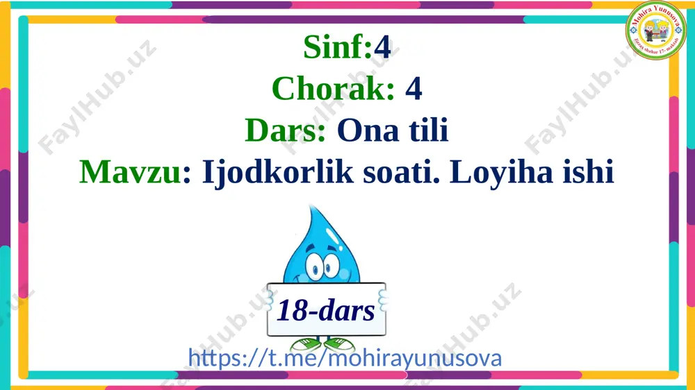 4_sinf_ona_tili_18_dars_4_chorak_ijodkorlik_soati_loyiha_ishi - Page 2