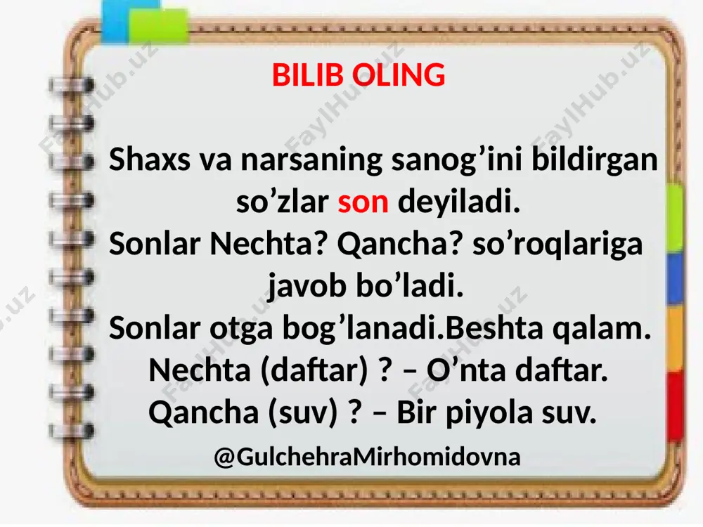 ona tili 4-chorak 2 - dars @gulchehramirhomidovna - Page 2
