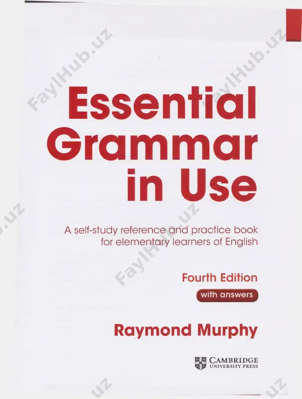 //www.cambridge.org http://www.cambridge.org/essentialgrammarinuse contents acknowledgements vii to the student viii to the teacher x present 1 am/is/are 2 am/is/are (questions) 3 i am doing (present continuous) 4 are you doing? (present continuous questions) 5 i do/work/like etc. (present simple) 6 i don't . . . (present simple negative) 7 do y o u ...? (present simple questions) 8 i am doing (present continuous) and i do (present simple) 9 i have . . . and i've g o t... past 10 was/were 11 worked/got/went etc (past simple) 12 i didn't... did y o u ...? (past simple negative and questions) 13 i was doing (past continuous) 14 i was doing (past continuous) and i did (past simple) present perfect 15 i have done (present perfect 1) 16 i've ju s t ... i've already... i haven't... yet (present perfect 2) 17 have you ever . . . ? (present perfect 3) …