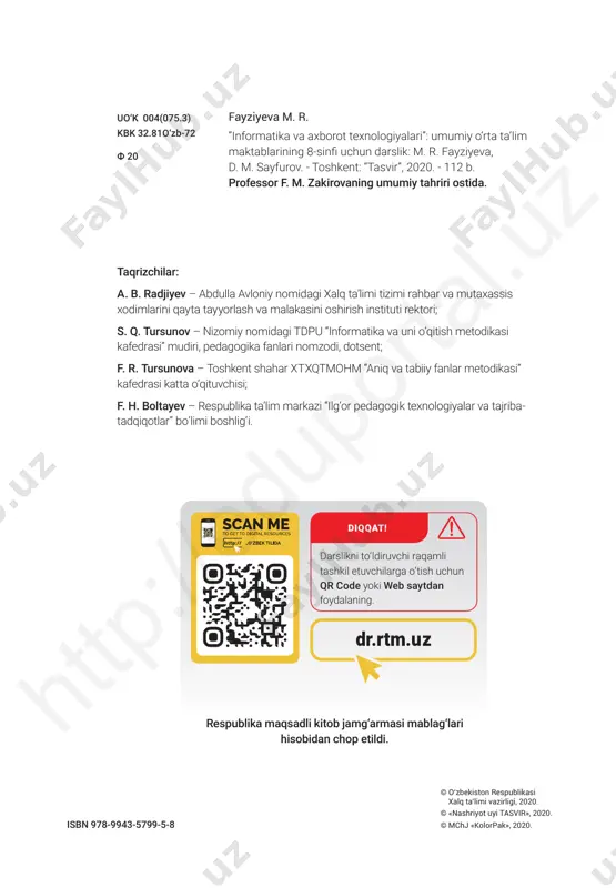 ............60 lms platformalarining turlari va vazifalari .....................................................63 amaliy ish ........................................................68 lms asosida masofaviy ta’lim olish. moodle platformasi .......................................69 amaliy ish ........................................................71 lms asosida masofaviy ta’lim olish. google classroom platformasi ...................72 amaliy ish ........................................................74 iv bob. lms – ta’limni boshqaruv tizimlari mooc (massive open online courses — ommaviy ochiq onlayn kurslar) haqida ......77 mooc platformalarining turlari va vazifalari .....................................................81 amaliy ish .........................................................87 mooc asosida masofaviy ta’lim olish .......................................................88 amaliy ish ........................................................91 v bob. mooc – ommaviy ochiq onlayn kurslar smmni internet tarmog‘ida harakatlantirish ...............................................23 amaliy ish ........................................................25 smm asosida tadqiqot loyihalarini boshqarish. youtube saytida kanal ochish ....................................................26 smm asosida tadqiqot loyihalarini boshqarish. facebook tarmog‘ida sahifa ochish ...................................................30 smm asosida tadqiqot loyihalarini boshqarish. telegram tarmog‘ida kanal ochish ....................................................33 ii bob. smm loyihalari bilan ishlash cms (content management systems — kontentning boshqaruv tizimlari) haqida ....37 cms platformalari bilan tanishish ...............40 amaliy ish ........................................................44 cmsda maqsadga yo‘naltirilgan web-saytlarni yaratish...................................45 amaliy ish ........................................................50 web-sayt dizayni …