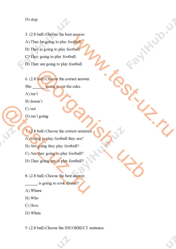 6 sinf english chsb-4 var 1 - Page 2