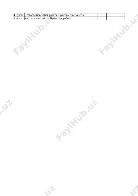 nie soobsheniya elektronnoy pochti 1 33-urok itogovaya proektnaya rabota. prakticheskoe zanyatie 1 34-urok kontrolnaya rabota. proektnaya rabota. 1
