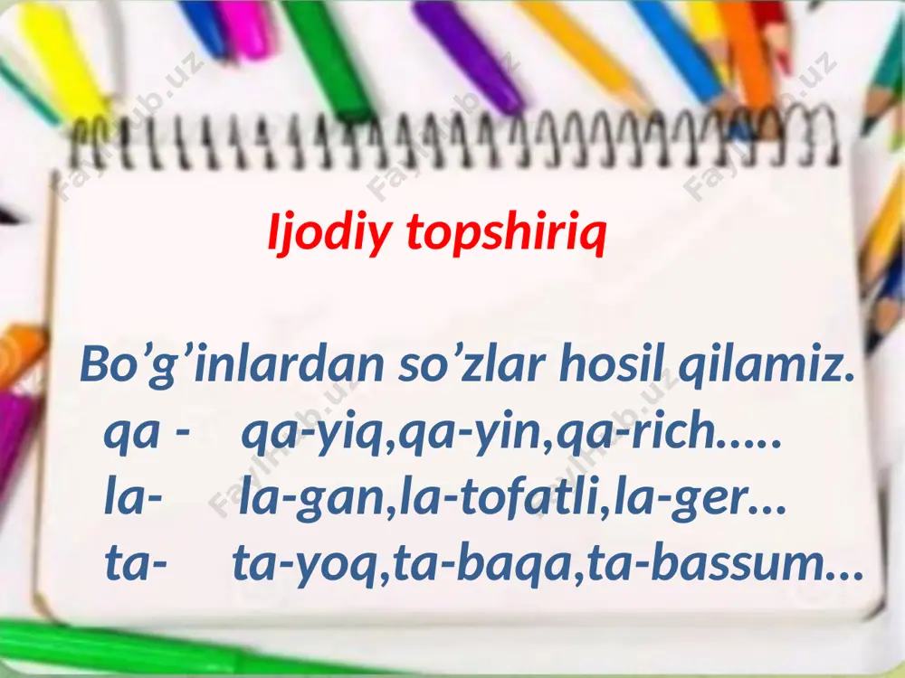 ona tili 3-sinf 5-dars tovushlar va harflar - Page 2
