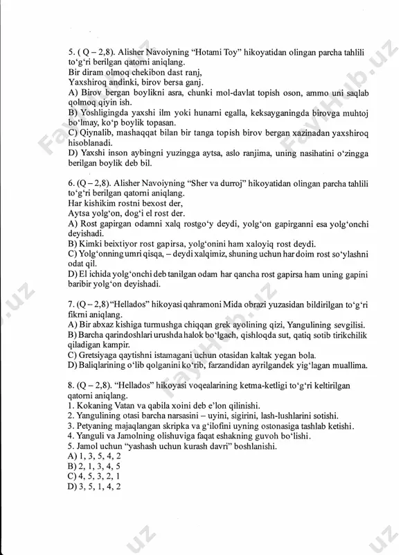 5-sinf adabiyot 3-chsb 1-var.@summativ_formativ_baholash - Page 2