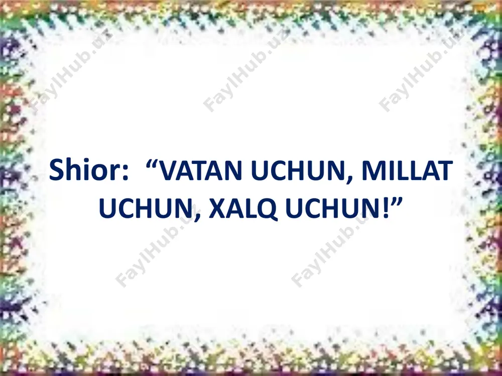 arannum qilish bo‘yicha muhim natijalarni qo‘lga kiritayotganimiz, bu yutuqlar xalqaro jamoatchilik tomonidan e’tirof etilayotgani, eng asosiysi, vatandoshlarimizning ongu tafakkuri, dunyoqarashi o‘zgarib, ular islohotlar samarasini kundalik hayotida his qilib yashayotganini alohida ta’kidlash zarur. har bir guruhga she’rlar tarqatiladi. guruhda o’qib chiqilgandan so’ng, boshqa guruh she’rlari bir-biri bilan almashtiriladi, shu tariqa guruhlar orasida o’rganiladi. o’qituvchi bilan muhokama qilinadi. o’qituvchi: -aql-idrokli, farosatli, jasoratli, vatanparvarlar, mohir tashkilotchi hukmron yuz yillarda bir dunyoga kelgan. mustaqillikka erishganimizga ham 34 yil bo’ldi. so‘ngi yillarda mamlakatimizda qanday ishlar amalga oshirildi. sinf taxtasiga vatanimiz taraqqiyotiga oid muhim sanalar va voqealar qayd etilgan jadval ilib qo’yiladi. jadvalda keltirilgan jumlalar mazmuni o’quvchilar faolligini ta’minlagan holda izohlab boriladi. yoshlarni jismoniy tarbiya va sport bilan muntazam shug’ullanishga keng jalb etish, yoshlar orasida sog’lom turmush tarzini targ’ib qilish, voyaga yetmaganlar va yoshlar o’rtasida huquqbuzarlik va jinoyatlar sodir etilishini oldini olish, barkamol avlodni tarbiyalashda ommaviy-axborot vositalari va zamonaviy axborot-kommunikatsiya texnologiyalaridan samarali foydalanish yurtimizda yaratilgan keng …