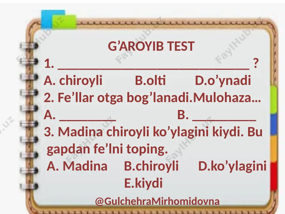 ona tili 4-chorak 13-dars @gulchehramirhomidovna - Page 2