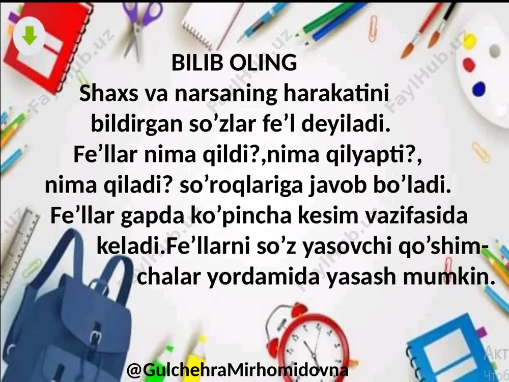 ona tili 4-chorak 10-dars @gulchehramirhomidovna - Page 2