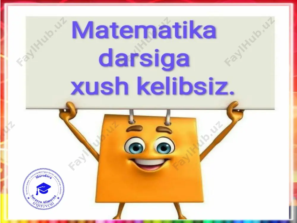 3-sinf matematika 1-dars 4-chorak. - Page 2
