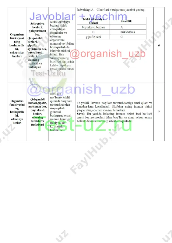 8 sinf biologiya bsb-1 demo variant - Page 2