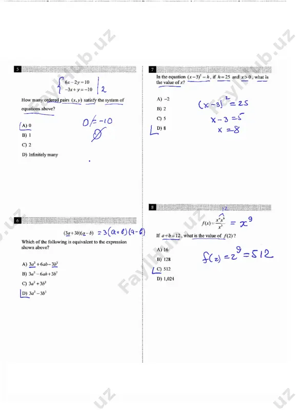 sat - practice test # 23-yechim - Page 2