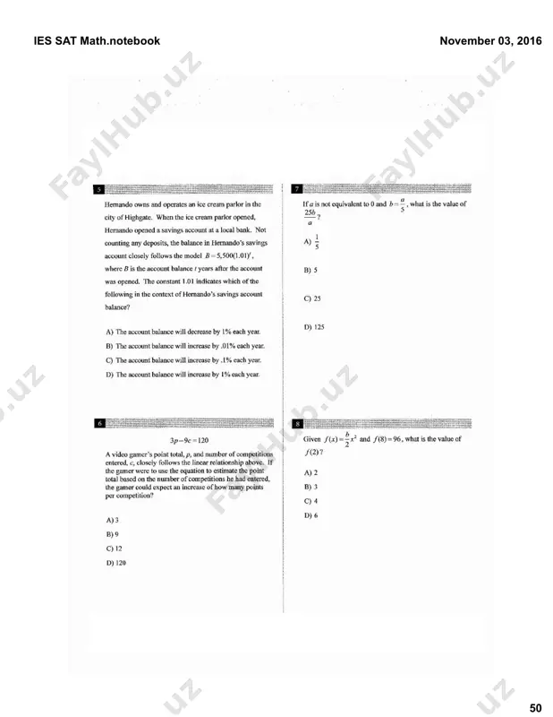 sat - mock test # 10 - Page 2