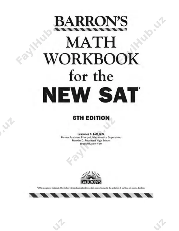 geometry facts lesson 6-2 area of plane figures lesson 6-3 circles and their equations lesson 6-4 solid figures lesson 6-5 basic trigonometry lesson 6-6 the unit circle taking practice tests practice test 1 practice test 2 how to evaluate your performance on a practice test solutions for tune-up exercises and practice tests worked out solutions for chapters 3–6 answer explanations for practice test 1 answer explanations for practice test 2 t preface his new edition of the barron’s sat math workbook is based on the redesigned 2016 sat. it is organized around a simple, easy-to-follow, and proven four-step study plan: step 1. know what to expect on test day. step 2. become testwise. step 3. review sat math topics and sat-type questions. step 4. take practice exams under test conditions. step 1 know what to expect on test day chapter 1 gets you familiar with the format of the test, …
