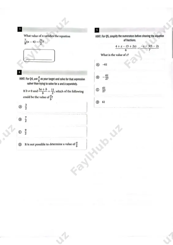 0// 300 hint: tor q7, start with the most concrete information: 1 is the second value. ihe final value, r, in a four-digit lock code is determined by multiplying the second value by 2, subli acting (hat expression from the first value, and dividing the resulting expression by half of the third value. if the second value is 1, what is i* in terms of the first value,/ and the third value, /? ® 2j~4 © 10 maliks salary is $25,500 per year, which he expects will increase by a constant dollar amount annually. in 12 years, his salary will have doubled. assum- ing salary increases take place only at the end of a full year, how many years must malik wait until his salary is at least $40,000 annually? q hint: for q i 1, what do you know about lines that never intersect? 6 2 0 line a …