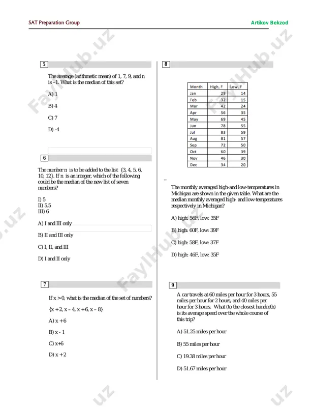 oup b: 50, 70, 80, 90, 100 which of the following is true about the standard deviations of the two groups? (a) the standard deviation of group a is less than the standard deviation of group b. (b) the standard deviation of group a is equal to the standard deviation of group b. (c) the standard deviation of group a is greater than the standard deviation of group b. (d) the relationship between the standard deviations cannot be determined. 13 the figure above shows a normal distribution with mean m and standard deviation d, including approximate percents of the distribution corresponding to the six regions shown. the mean value of 500 homes in a county is $225,000 and the standard deviation is $25,000. approximately how many of the homes in the county are between$175,000 and $ 225,000? a) 310 b) 340 c) 410 d) 380 the figure above shows a …
