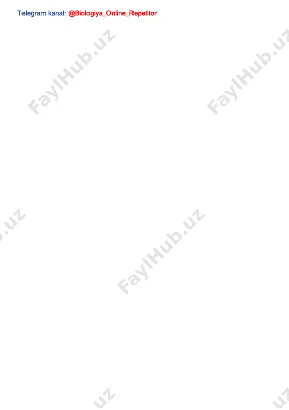 y chidamlilik mavjud bo`lib, chidamliligi tufayli yangi navlar yaratishda, chatishtirish va payvandtak qilish uchun muhim ahamiyatga ega. qizil kitobga kiritilgan turlari o`rta osiyo noki, olga sorbariyasi. telegram kanal: @biologiya_online_repetitor karamdoshlar oilasi gul formulasi gk4gt4ch4+2u(2) tarqalgan mintaqalari yer sharining deyarli barcha qit`alarida tarqalgan oilaga kiruvchi turlar soni. oilaga xos hayotiy shakllar 3000 ga yaqin turni o`z ichiga oladi. ko`pchillik vakillari bir yillik, ikki yillik va ko`p yillik o`tlar ildiz tizimi o`q ildiz poyasi tik o`suvchi barglari oddiy, yonbargsiz, butun yoki qirqilgan. poyada ketma-ket o`rnashgan gullari ikki jinsli, to`g`ri gul to`pgul hosil qilishi gullari shingil to`pgulda o`rnashgan mevasi ikkta mevabargning qo`shilishidan hosil bo`ladi. qo`zoq-bo`yi enidan 3 marta va undan ham uzun qo`zoqcha-bo`yi eni bilan bir xil yoki ikki marta uzun jag`-jag`(achambiti) oddiy jag`-jag` bu trkumga oid o`zbekistonda faqat 1 ta tur oddiy jag`-jag` uchraydi. oddiy jag`-jag`. bo`yi 10-30 sm. hayotiy shakli: bir yillik o`t. barglari: ildiz bo`g`zida joylashgan barglari qisqa bandli, patsimon …