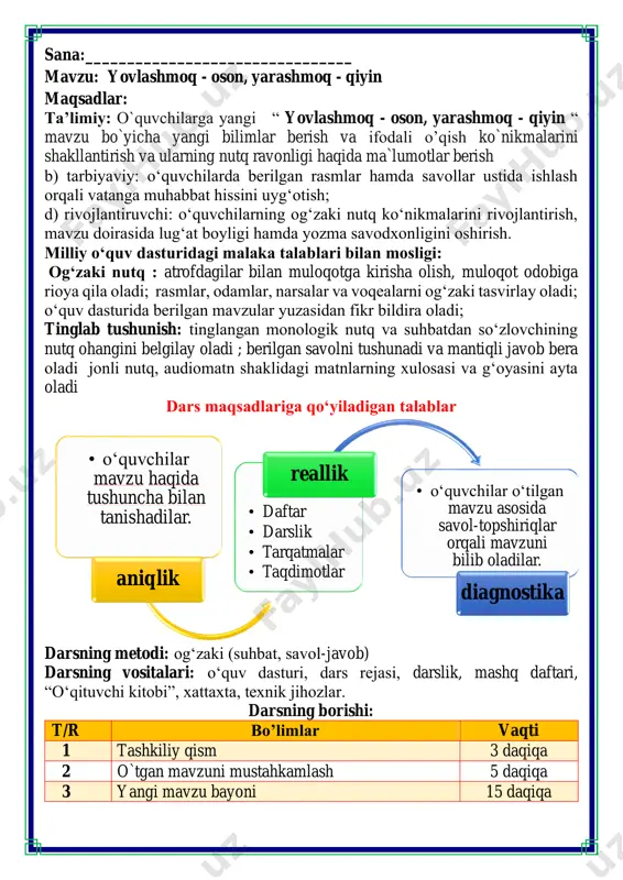 b, do‘stga aylantirish, do'stga achchiq so‘z aytib, bir lahzada uni dushmanga aylantirish mumkin. bir qishloq bolalari abdurahmon akbar nor xolmatni “qo‘y” dedi, xolmat norni dedi: “kal”. hazil-hazil bilan bo‘p, boshlanib ketdi janjal. ikki o'rtoq - ikki yov olishmoqchi bo'ldilar. do'pposlashib, mushtlashib, solishmoqchi boldilar. sinfboshi bahodir, botir-u habib, hamdam, yovlashsangiz do'stlikdan voz kechamiz desa ham. ikki “polvon”, “pahlavon”, ikki o'rtoq - “kal” va “qo‘y” bir-biriga o'qrayib, sira berishmasdi bo‘y- - to'xtang! - dedi shu fursat, esh o'midan turib dast. - mayli, siz baland bo'ling, mayli, biz bo'laylik past. dadamlar derdilarki, ko‘z yoshi bo'lar taxir. “qahramon” bo'lish oson, nomusli bo'lmoq og‘ir. niyozboshi qishlog'ining gulimiz, lolasimiz. unutmanglar, biz axir, bir qishloq bolasimiz, bir qishloq bolasimiz... dast - shartta, tez, birdan o‘qraymoq - jahl, g'azab bilan qaramoq • “do‘st” so‘ziga qarama-qarshi ma’noli so'zlar toping. • she’r matnida uchragan qarama-qarshi ma’noli so‘zlarni aniqlang. • she’r mazmunini gaplarda ifodalang. • bolalarga tavsif bering. maqolni o‘qing va …