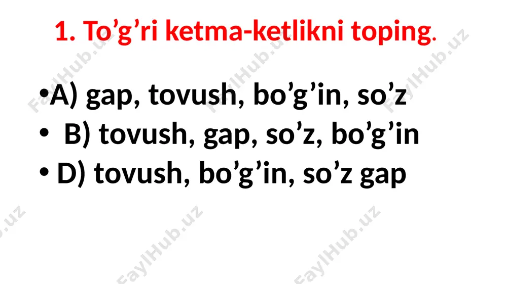 2-sinf ona tili 2-chorak test - Page 2