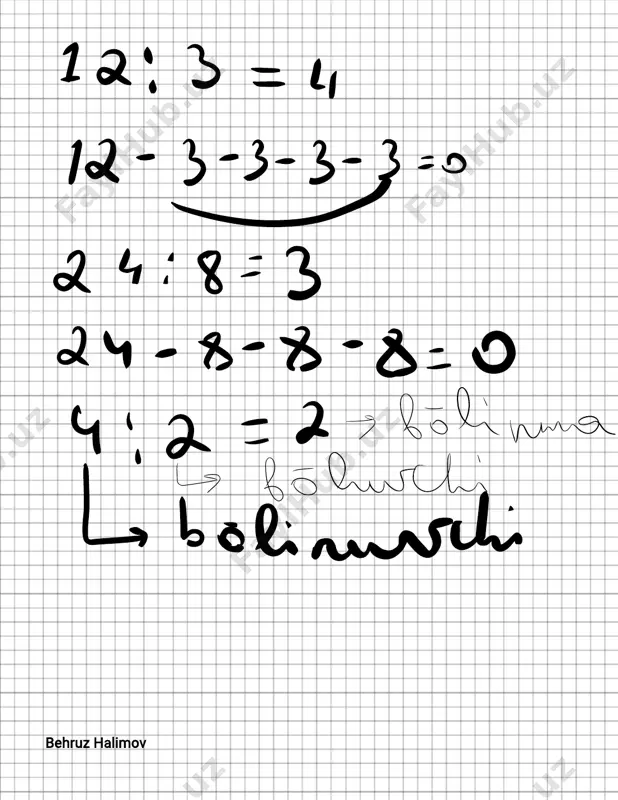 sonlarni koʻpaytirish va boʻlish - Page 2