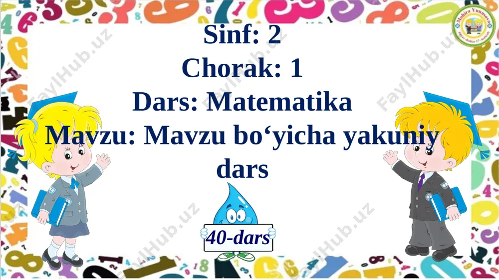 2- sinf matematika mavzu bo‘yicha yakuniy dars - Page 2