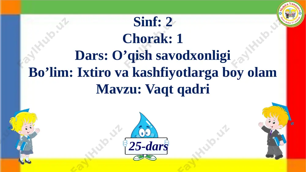 2- sinf o'qish savodxonligi 25-dars vaqt qadri - Page 2