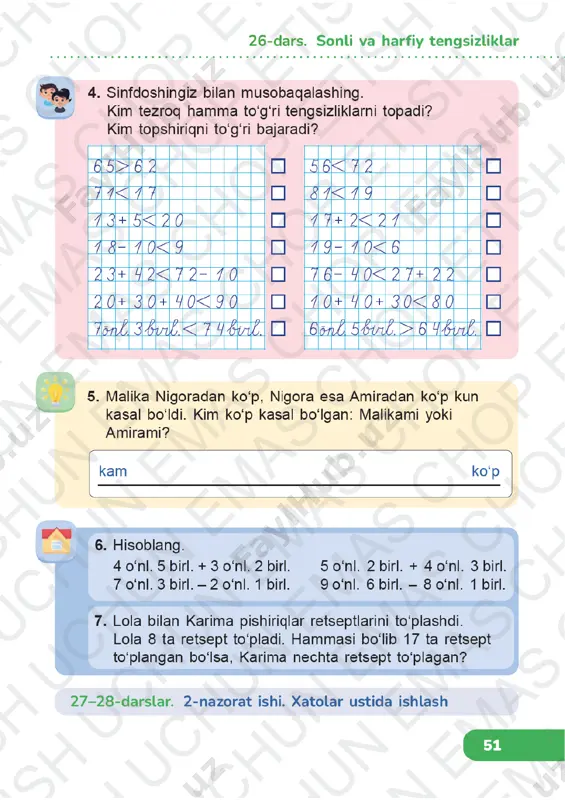 matematika 1-sinf 4-chorak 26-30-darslar - Page 2