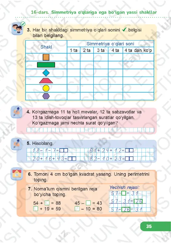 matematika 1-sinf 4-chorak 16-20-darslar - Page 2