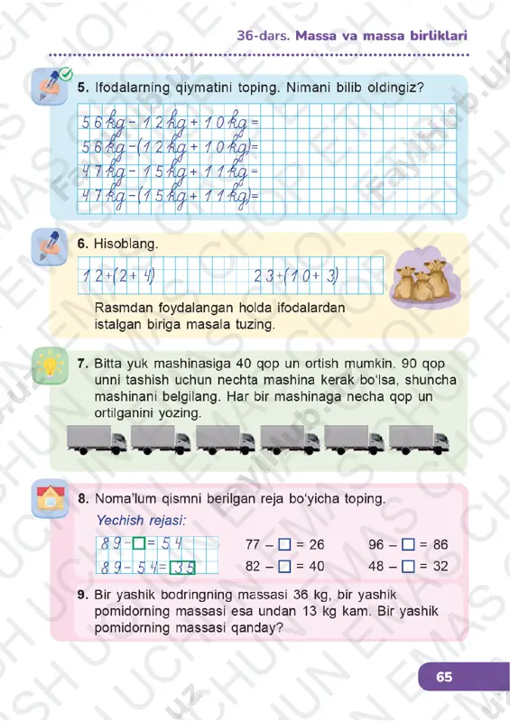 matematika 1-sinf (2) 36-40-darslar - Page 2