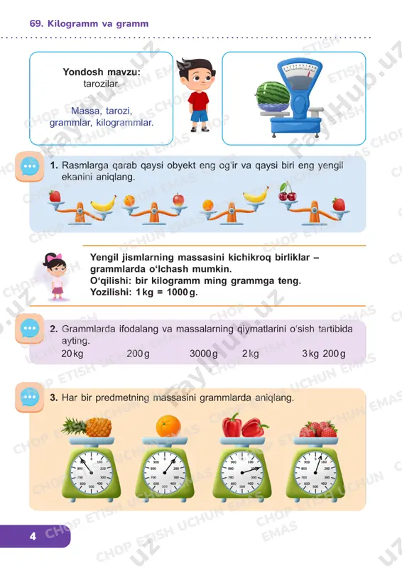 matematika 3 sinf darslik 69-73 - Page 2