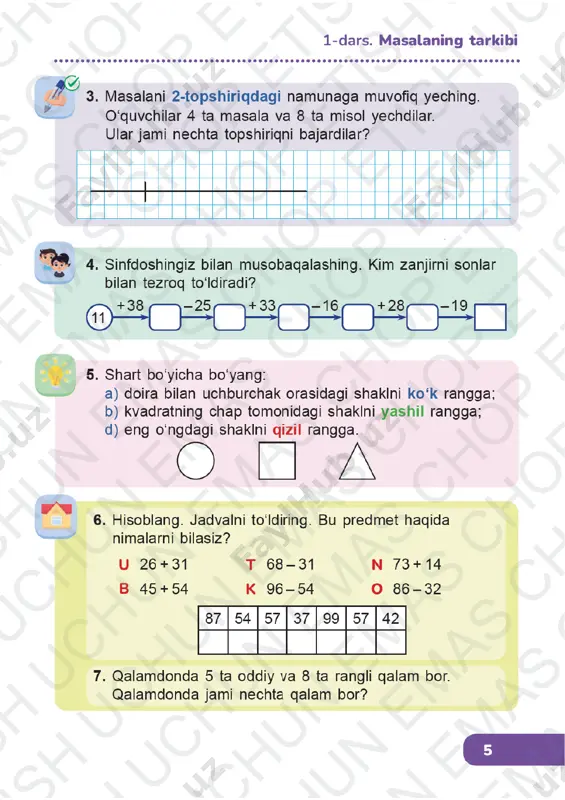 matematika 1-sinf (2) 1-5-darslar - Page 2