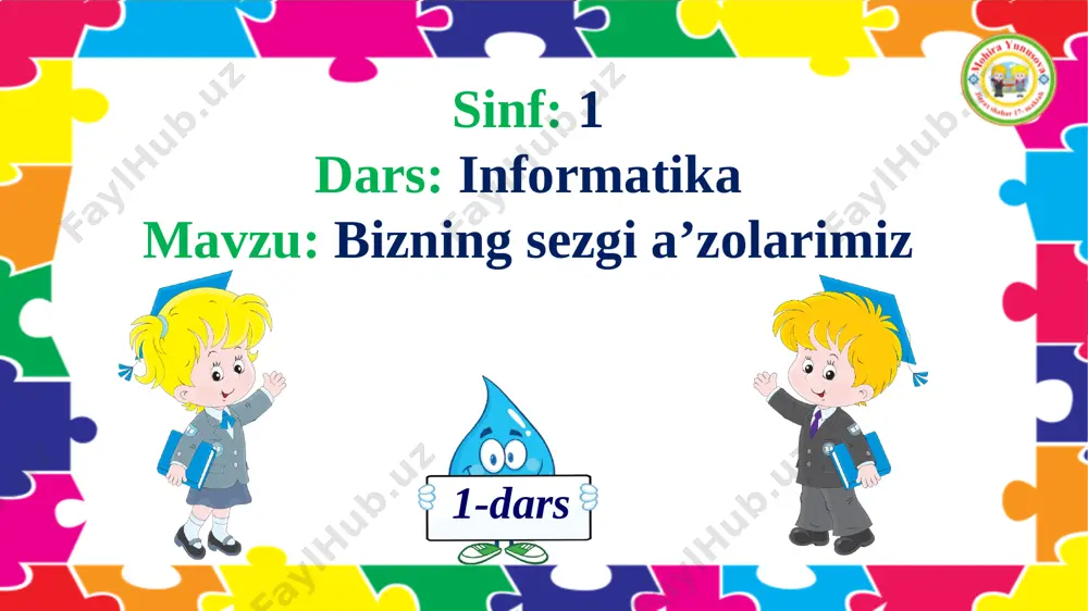 1-sinf informatika 1-dars bizning sezgi a’zolarimiz - Page 2