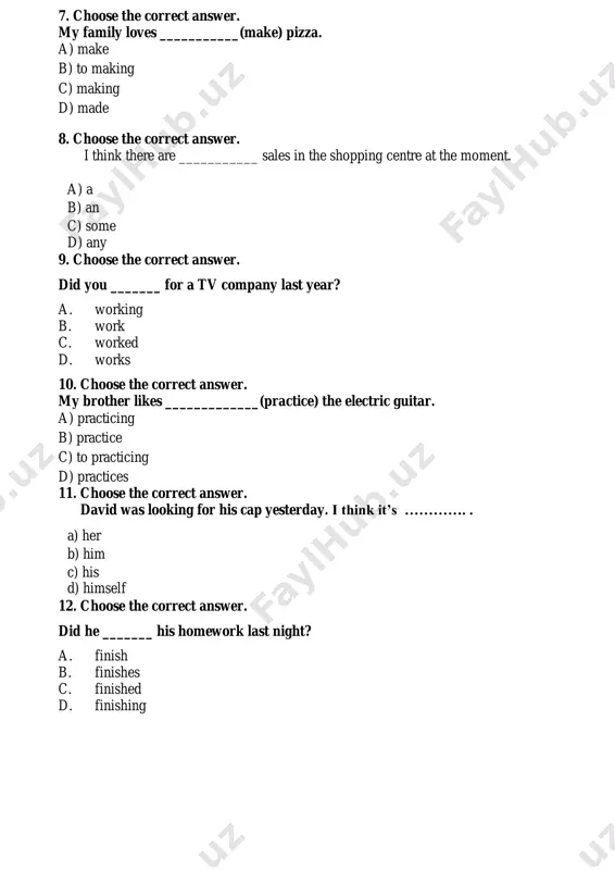 swimming 14. choose the correct answer. what _______ you learn at school today? a. do b. does c. don’t d. didn’t 15. read the text and choose the correct option. a famous theatre school. do you love singing, acting or dancing? at a theatre school, young people learn how to become actors, dancers and singers. there are many theatre schools in the uk. one of the most famous is the sylvia young theatre school in london. children aged between 10 and 16 go there. there are about 250 students at the school. famous students from the past include the singers leona lewis and dua lipa. at the sylvia young theatre school students study the same subjects as students at other secondary schools, like maths, history and science. students also take the normal school exams at 16. they do these school lessons on mondays, tuesdays and wednesdays. then they do dancing, …