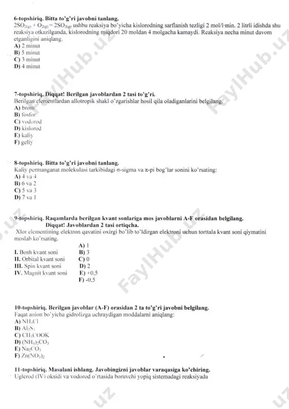 sertifikat kimyo may oyi savollari - Page 2
