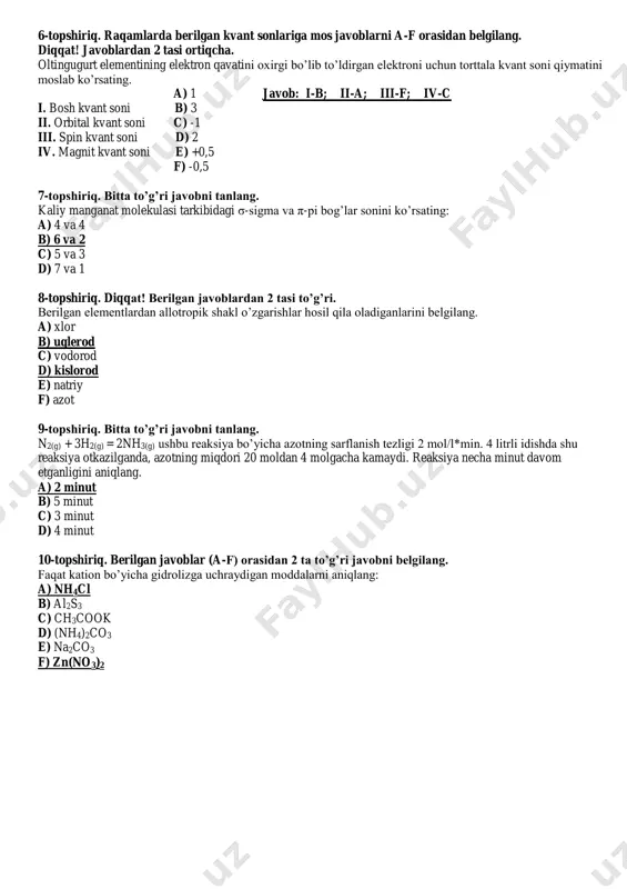 sertifikat 1-variant javobli - Page 2