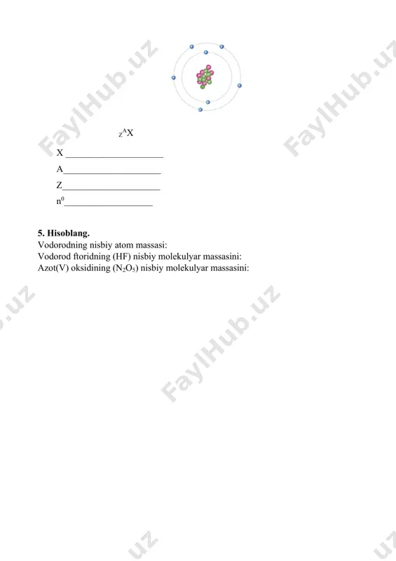 7-sinf kimyo bsb-2 variant-1 @summativ_formativ_baholash - Page 2