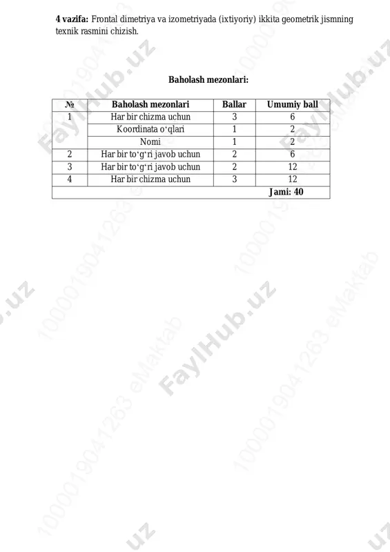8-sinf chizmachilik 2-chsb @summativ_formativ_baholash - Page 2