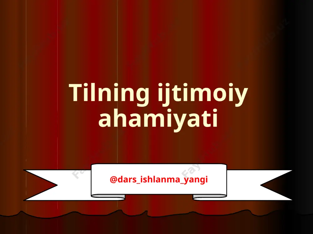 erda yuraman, ko’kda uchaman, ko’lda suzaman! --maqtanma , g’oz, hunaring oz. otdek yugura olmaysan, lochindek ucha olmaysan, baliqdek suza olmaysan, -dedi zag’izg’on. ,, 4-mashq. til haqidagi maqollarni davom ettiring. lug‘at: ijtimoiy – inson va jamiyat hayotiga oid uyga vazifa 5-mashq. uyga vazifa. til haqida maqol, she’r, rivoyatlar topib, yozib keling. darsni yakunlash guruhlar qo’lga kiritgan rag’bat kartochkalar hisoblanib,g’olib jamoa aniqlanadi va munosib baholanadi image2.png image3.jpeg image4.jpeg image5.jpeg image6.jpeg image7.jpeg image8.jpeg image9.png image10.png image11.jpeg image12.png image13.jpg image14.jpeg image15.jpeg image16.png image17.jpeg image18.png image19.jpeg image20.jpeg image21.jpeg image22.jpeg image23.gif image1.jpeg