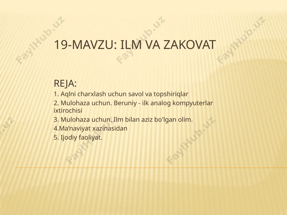 olim bo'lib yetishishiga to'sqinlik qila olmadi. eynshteyn optik tola va telekommuni- katsiya tarmoqlarida, quyosh batareyalari rivojiga turtki bo'lgan fotodiod qurilmasini yaratib, insonlar turmushini o'zgartirib yuborgan. buning uchun olim 1921-yilda nobel mukofotini qo'lga kiritilgan. ilm bilan aziz bo'lgan olim ijodiy faoliyat 1. nobel mukofoti haqida nimalarni bilasiz? u mukofot qaysi fanlar uchun beriladi? 2. eynshteyn o'z faoliyati davomida asosan qaysi fanni rivojlantirishga harakat qilgan? bilasizmi ? umar xayyom 1077-yil (a+b)n binom yoyilmasining umumiy formulasini kashf etgan. nasriddin at-tusiy 1265-yil (a+b)n binom yoyilmasini istalgan n-natural son uchun isbotlagan, koeffitsiyentlarni uchburchak shaklda jadval ko'rinishida keltirgan. nyuton esa bu qonunni umumlashtirgan buyuk vatandoshlarimiz, dunyo tanigan allomalarimiz - abu abdulloh al-xorazmiy, abu rayhon beruniy, abu ali ibn sino, abu nasr forobiy, umar xayyom, nasriddin at-tusiy, mirzo ulug'bek, qozizoda rumiy, g'iyosiddin jamshid al-koshiy, muhammad ali qushchi va boshqalar hozirgi zamon hisoblash tizimini kashf etdilar, manfiy va irratsional sonlar bilan ishlash yo'llari, ildiz chiqarish, kvadrat tenglamalarni yechish …