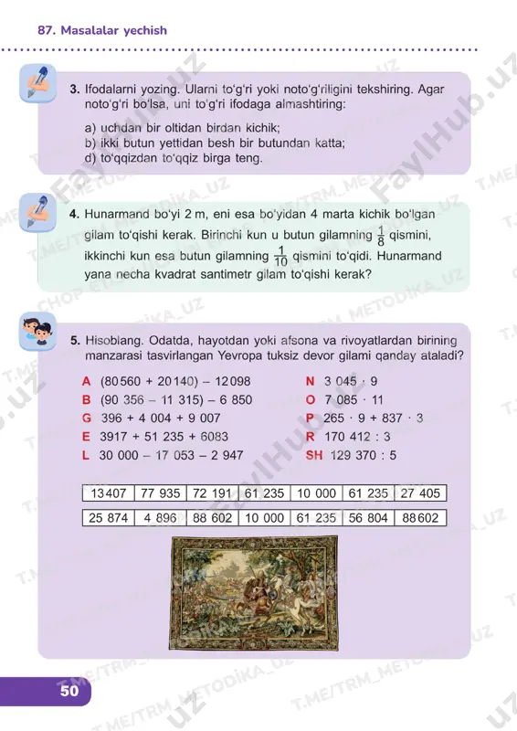 matematika 4 sinf darslik 87-91 - Page 2