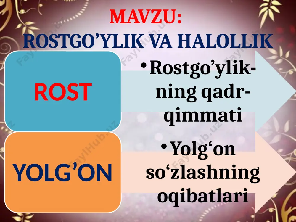 6.14 rostgo'ylik va halollik - Page 2