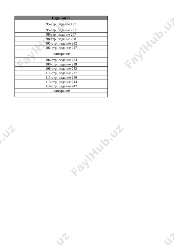 b, natijalarni yozish 21-bet 20 6 dan 9 gacha bo‘lgan sonlarni raqamlash. 6 soni 22-bet 21 7 soni 23-bet 22 8 soni 24-bet 23 9 soni 25-bet 24 9 soni 26-bet 25 0 soni va raqami 27-bet 26 10 soni 28-bet 27 10 ichida =,+,- ishoralaridan foydalanib, natijalarni yozish 29-bet 28 10 ichida =,+,- ishoralaridan foydalanib, natijalarni yozish 30-bet 29 1 dan 10 gacha bo’lgan sonlarni taqqoshlash 31-bet 30 vaqt tasavvurlari 32-bet 31 hafta.hafta kunlari va sanog‘i 33-bet 32 juft va toq sonlar 34-bet 33 nuqta. to‘g‘ri chiziq kesmasi. siniq chiziq va egri chiziq 35-bet 34 nuqta. to‘g‘ri chiziq kesmasi. siniq chiziq va egri chiziq 36-bet 35 nol ishtirokida qo‘shish va ayirish 37-bet 36 qo‘shish va ayirish amallarini bajarish usullari 38-bet 37 qo‘shish amalining hadlari 39-bet list3